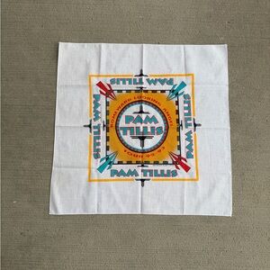 Vintage Pam Tillis Bandana Scarf Handkerchief Country Music Concert Tour 92-93